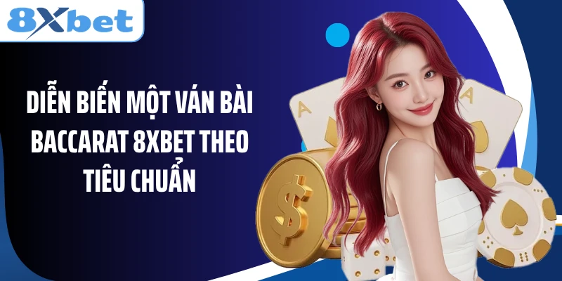 Diễn biến một ván bài Baccarat 8XBET theo tiêu chuẩn